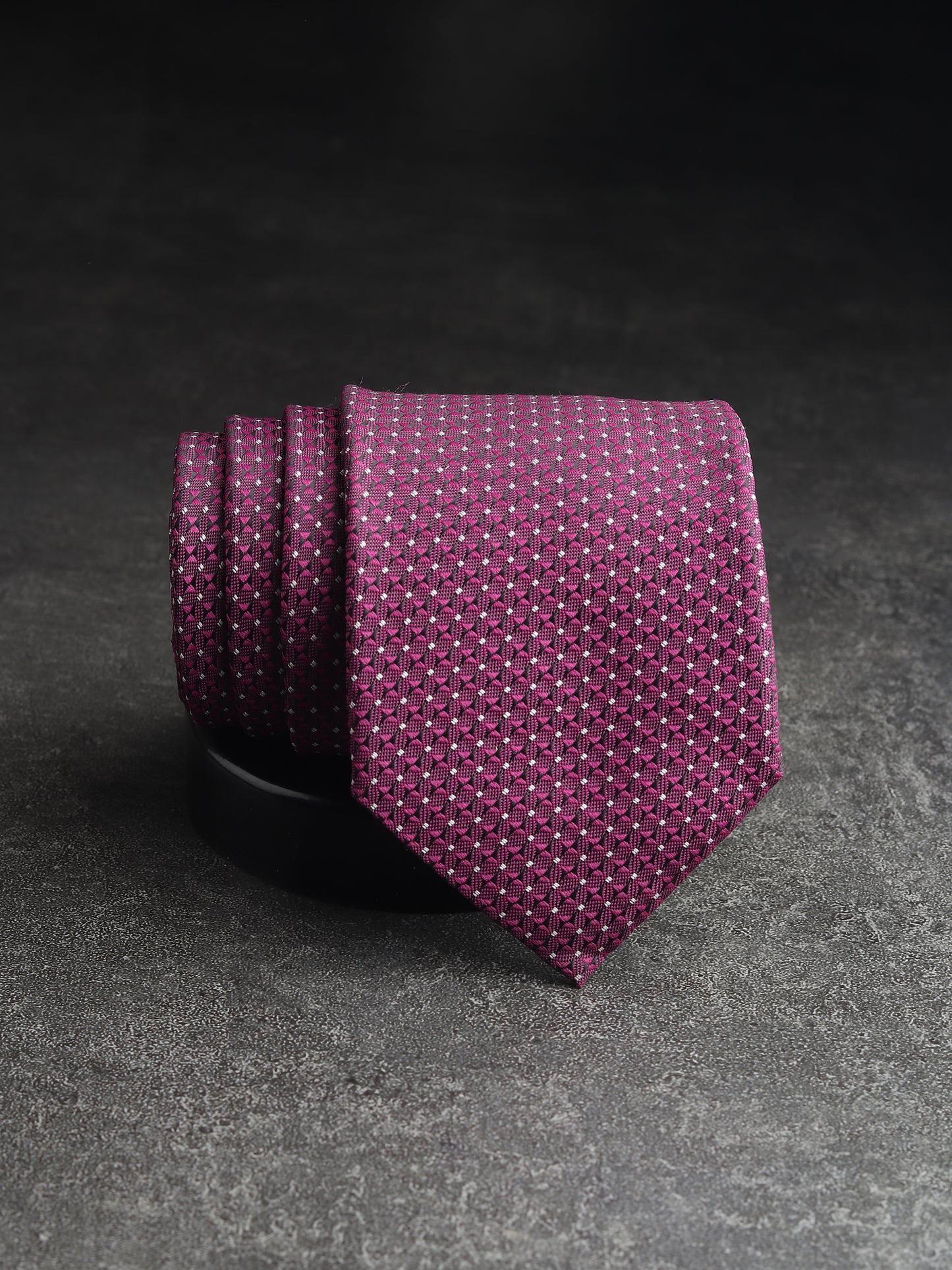 Kanthlangot Mens Purple Pattern Necktie