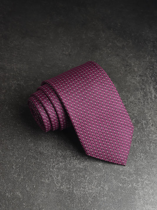 Kanthlangot Mens Purple Pattern Necktie
