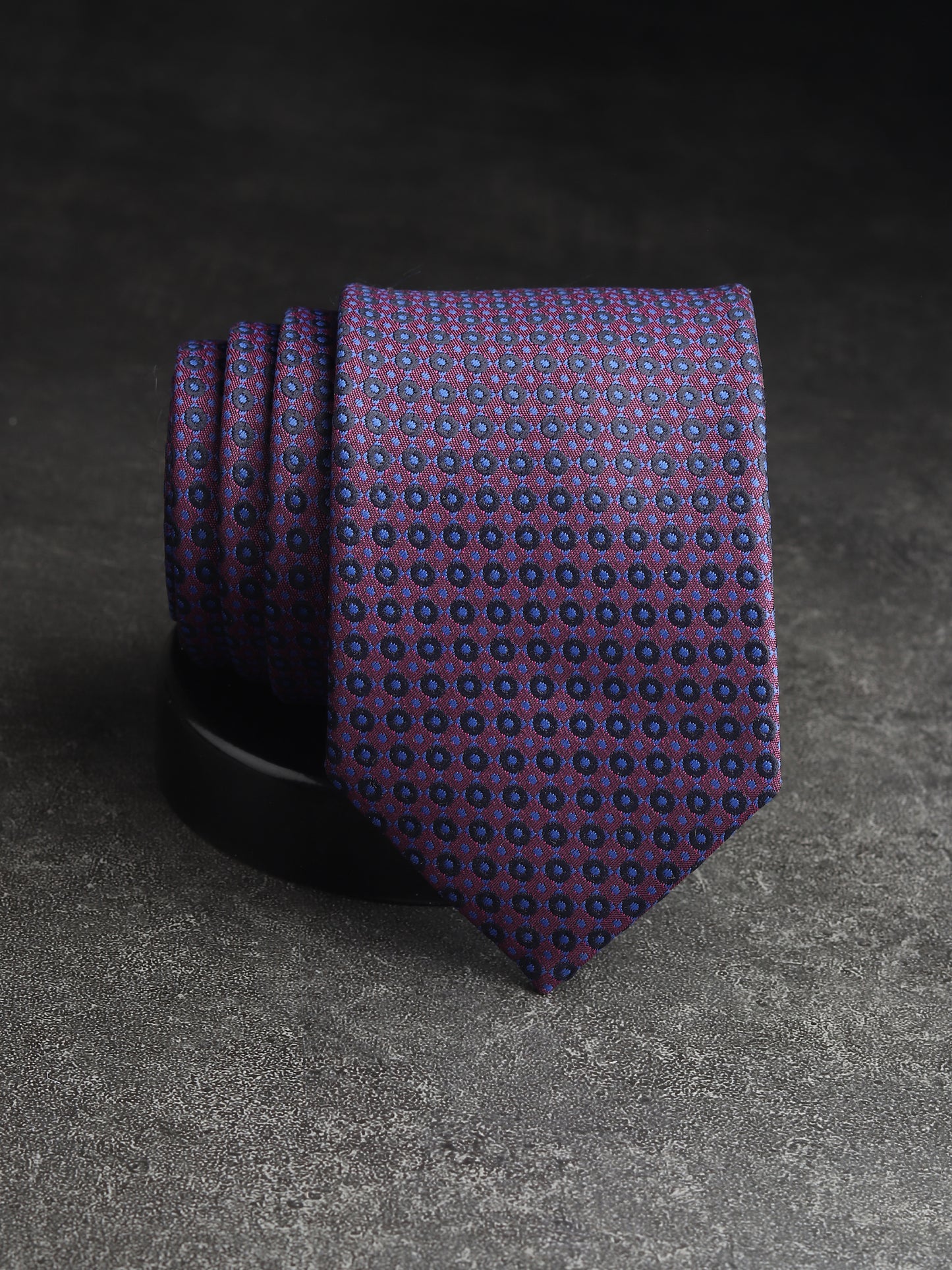 Kanthlangot Purple Geometric Pattern Necktie