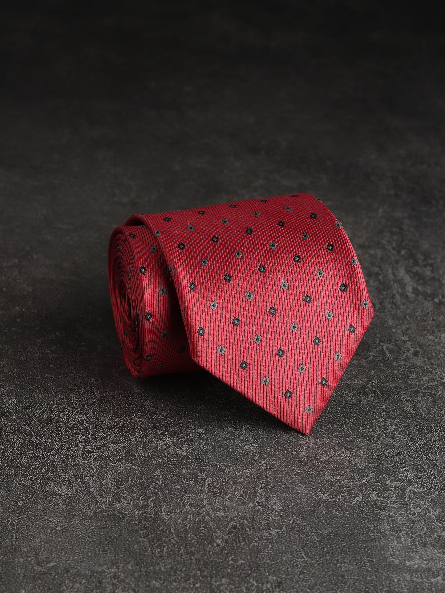 Kanthlangot Elegant Geometric Woven Necktie – Purple & Blue