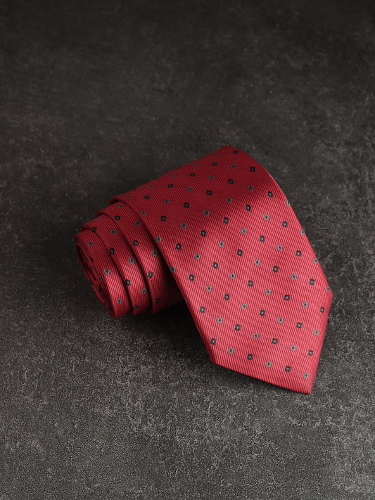 Kanthlangot Elegant Geometric Woven Necktie – Purple & Blue