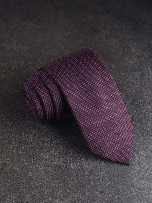 Regal Plum Micro-Texture Necktie