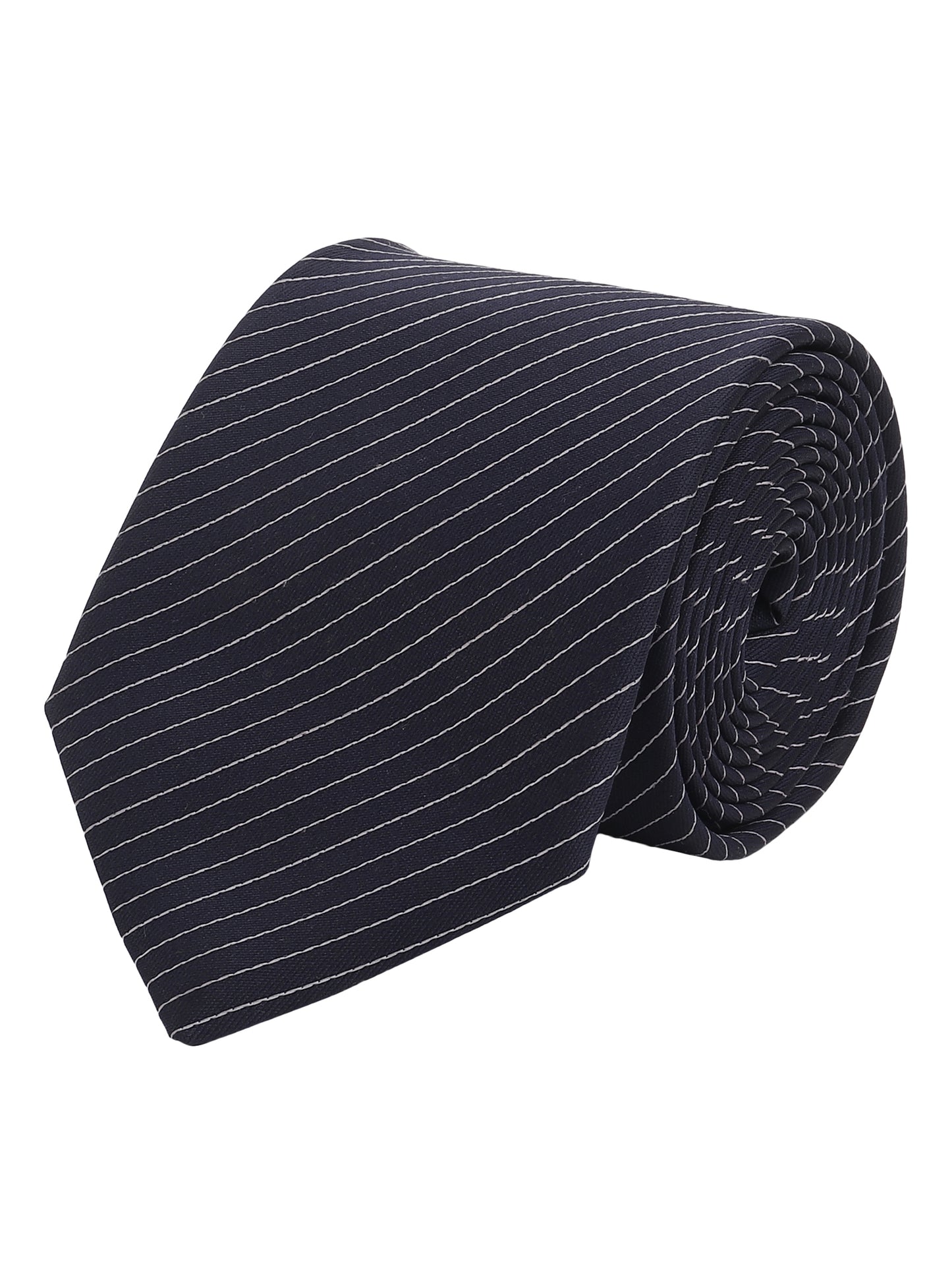 Kanthlangot Men’s Classic Navy Blue Pinstripe Necktie – Elegant Formal Tie