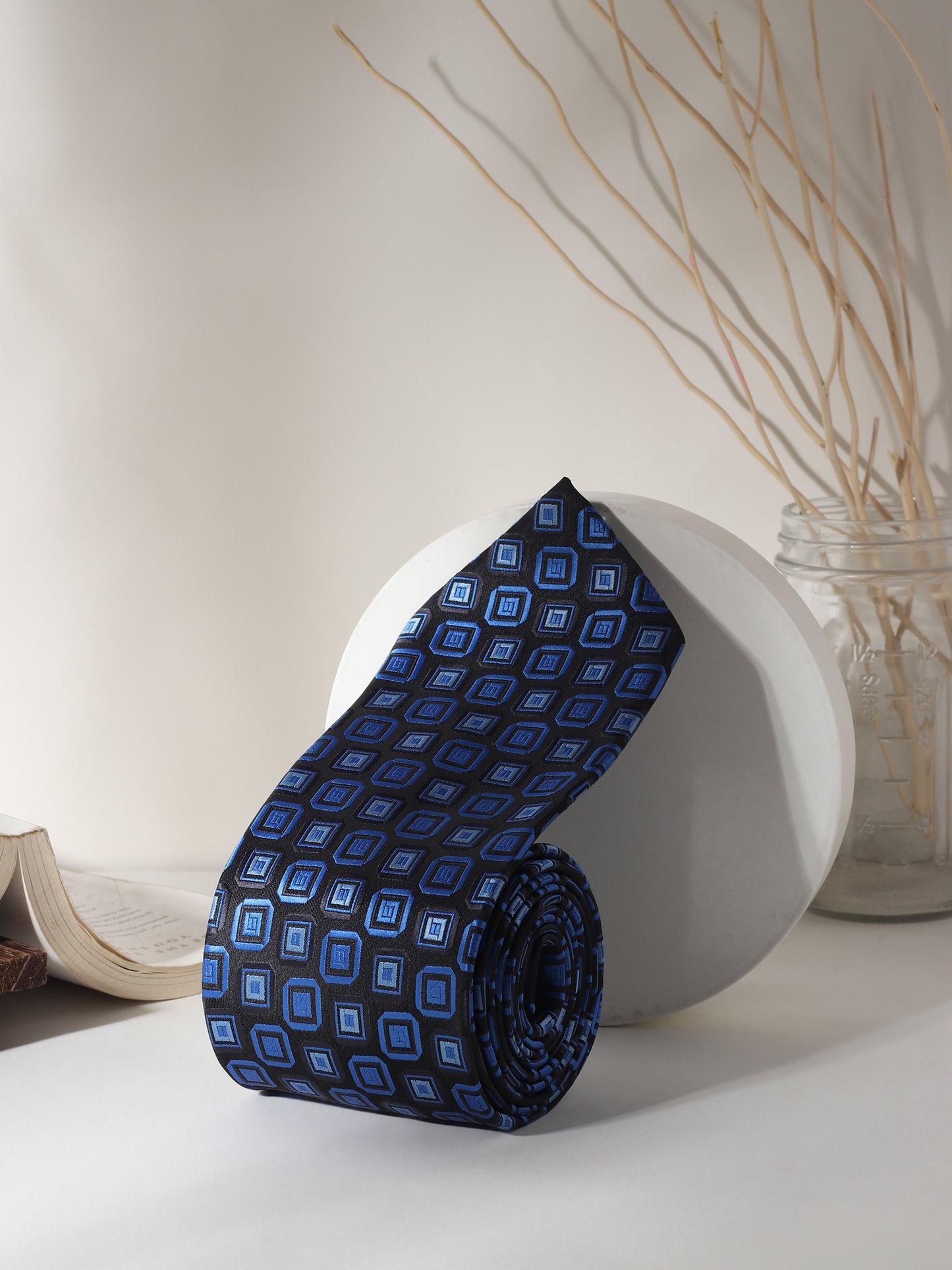 Kanthlangot Midnight Micro Dot Textured Men’s Necktie