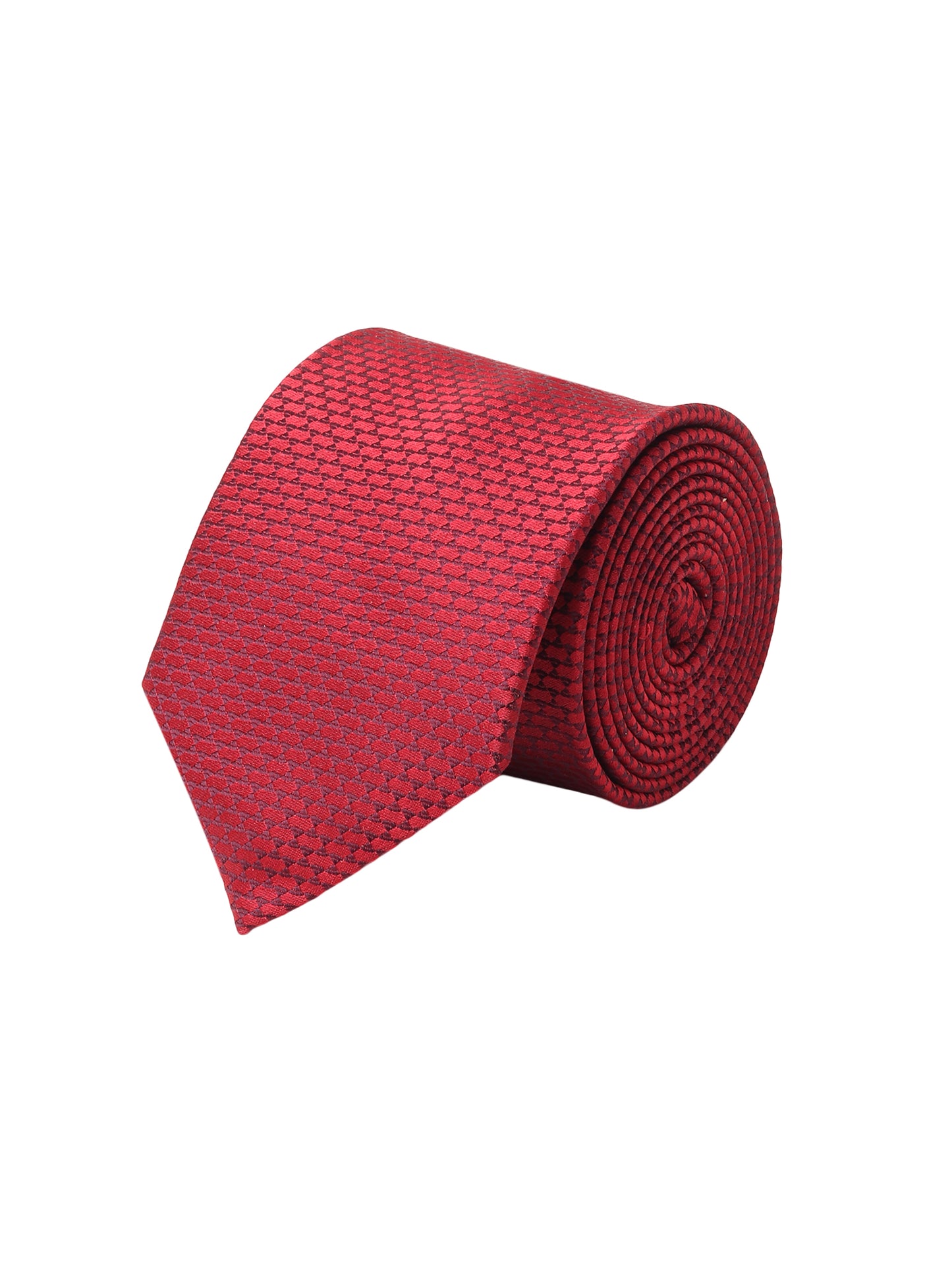 Kanthlangot Mens Red Pattern Necktie