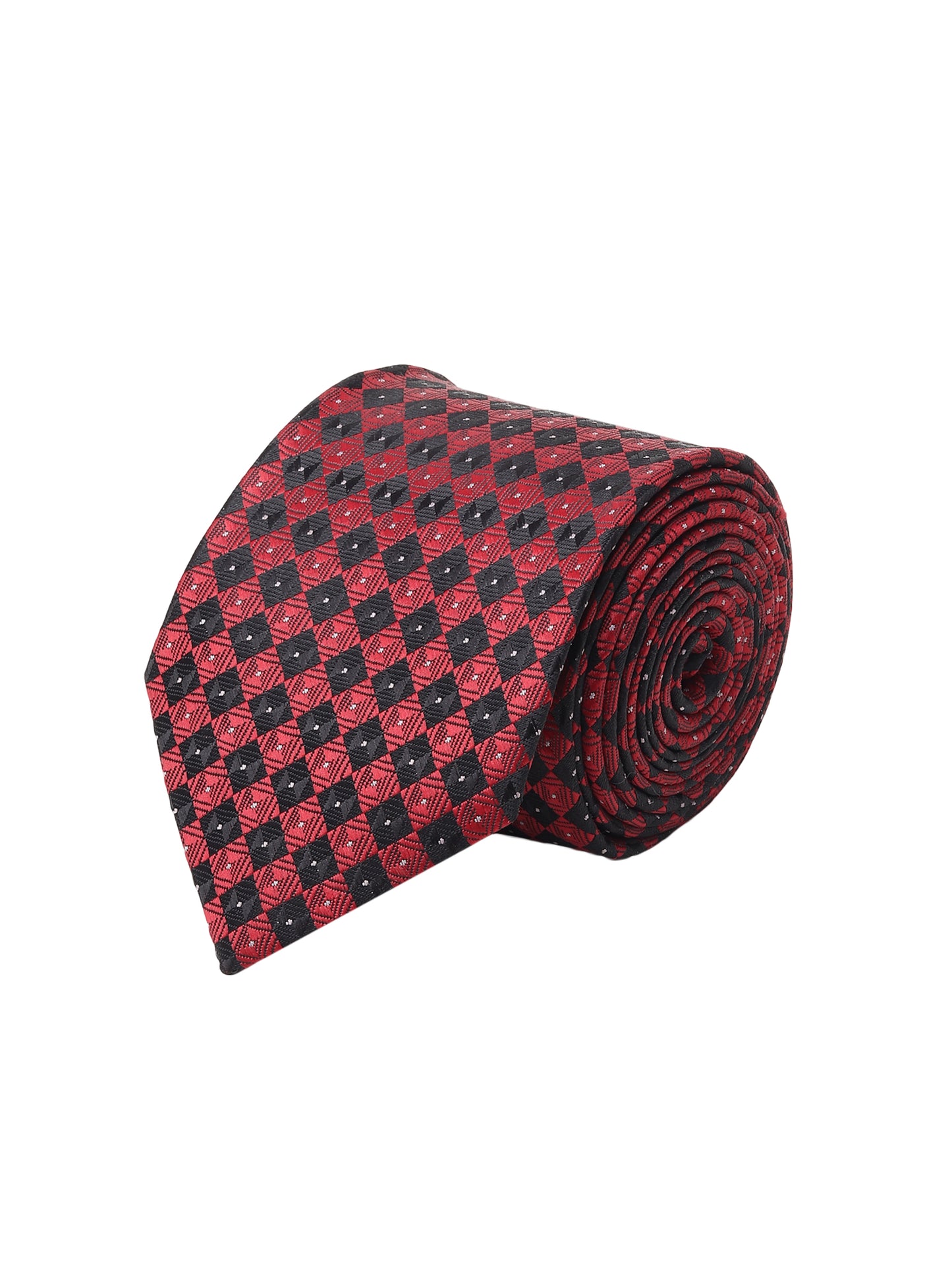 Kanthlangot Red & Black Checkered Necktie