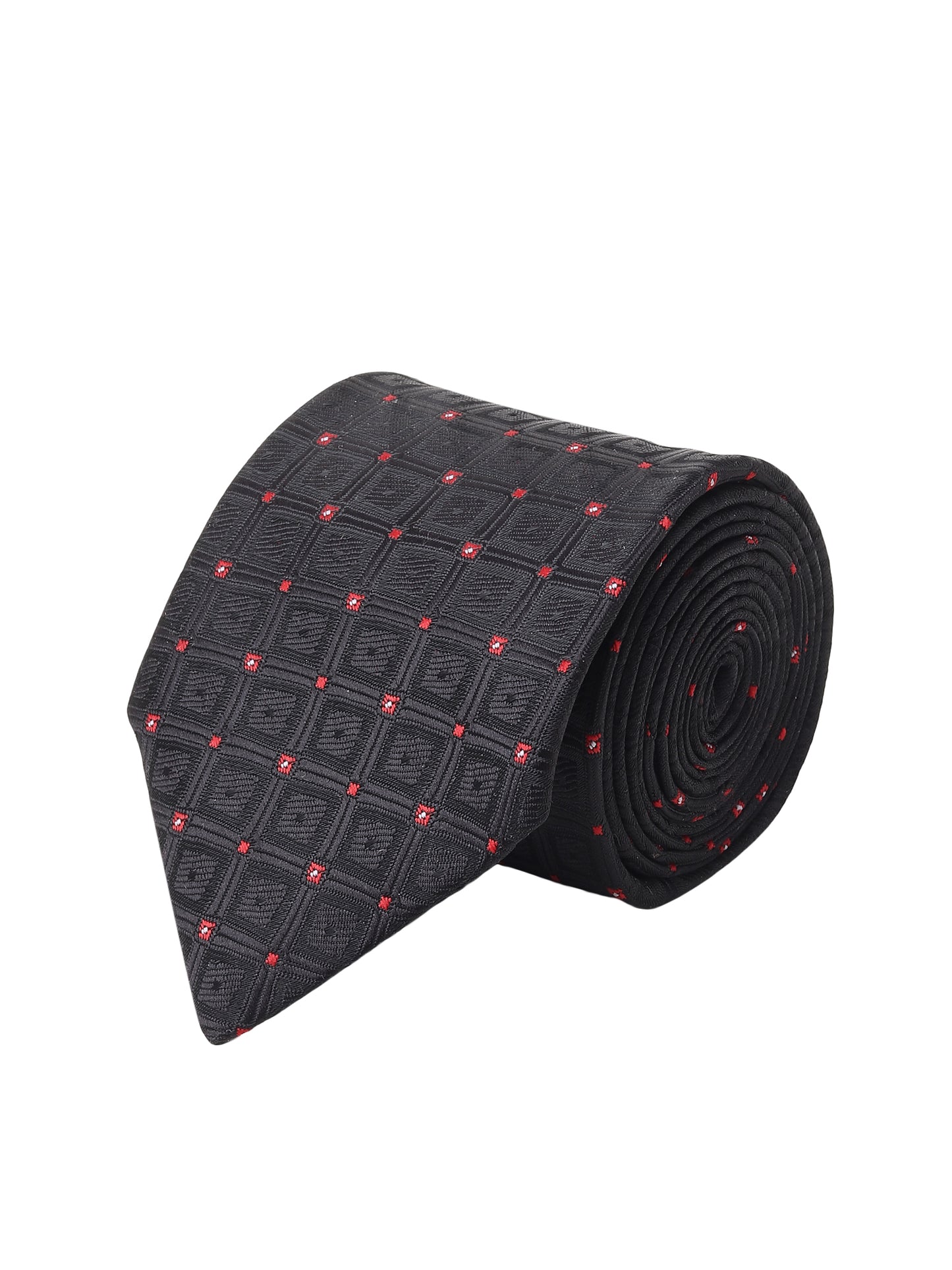 Kanthlangot Black Grid Pattern Necktie