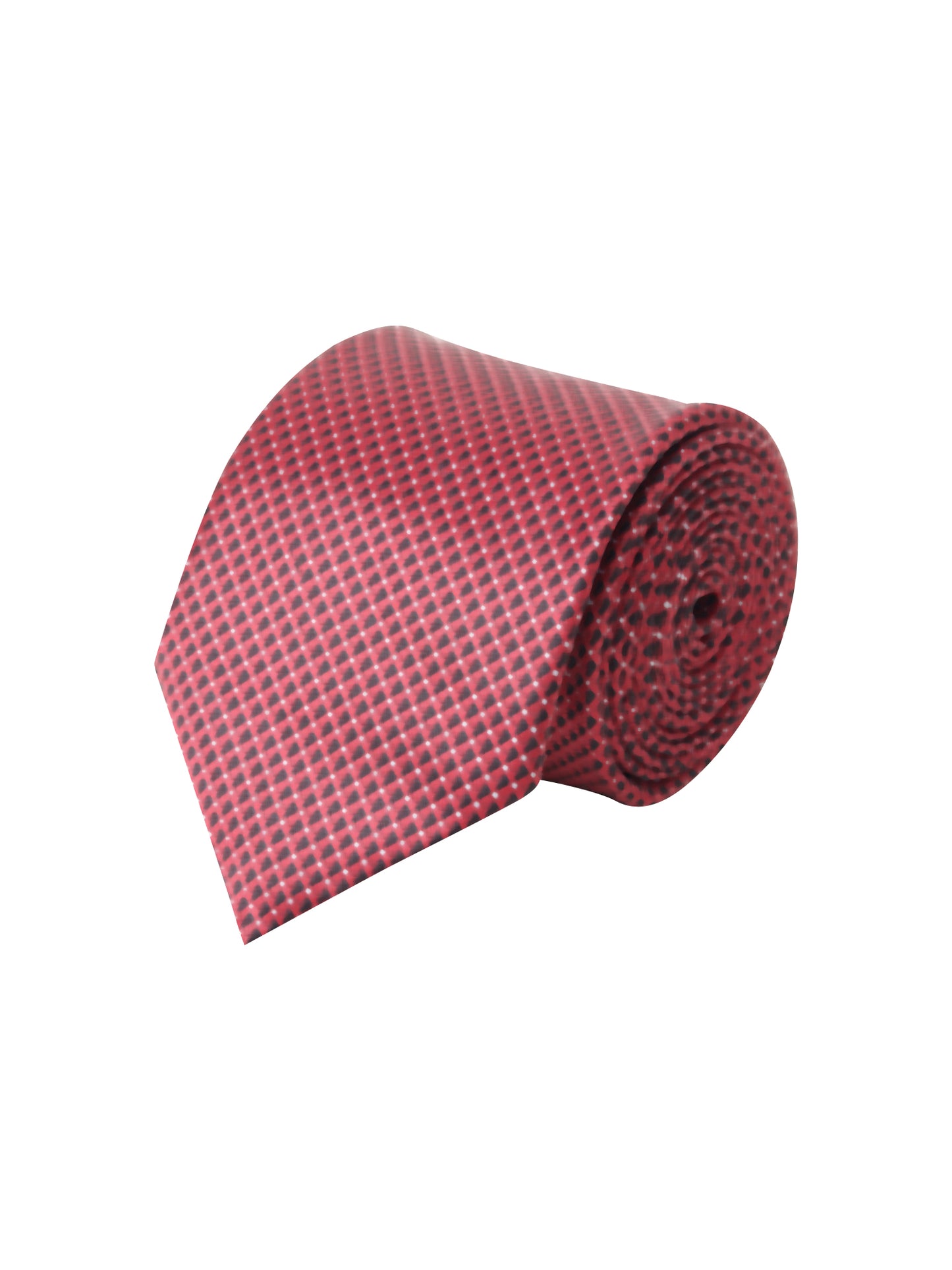 Kanthlangot Red & Black Micro-Checkered Woven Necktie