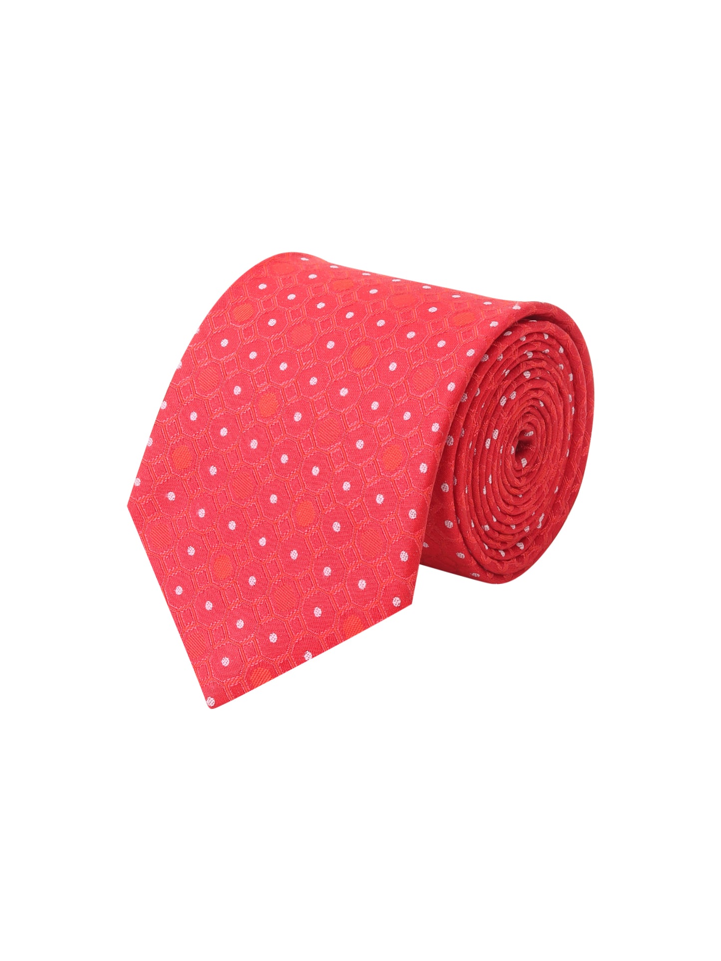 Kanthlangot Mens Red Pattern Necktie