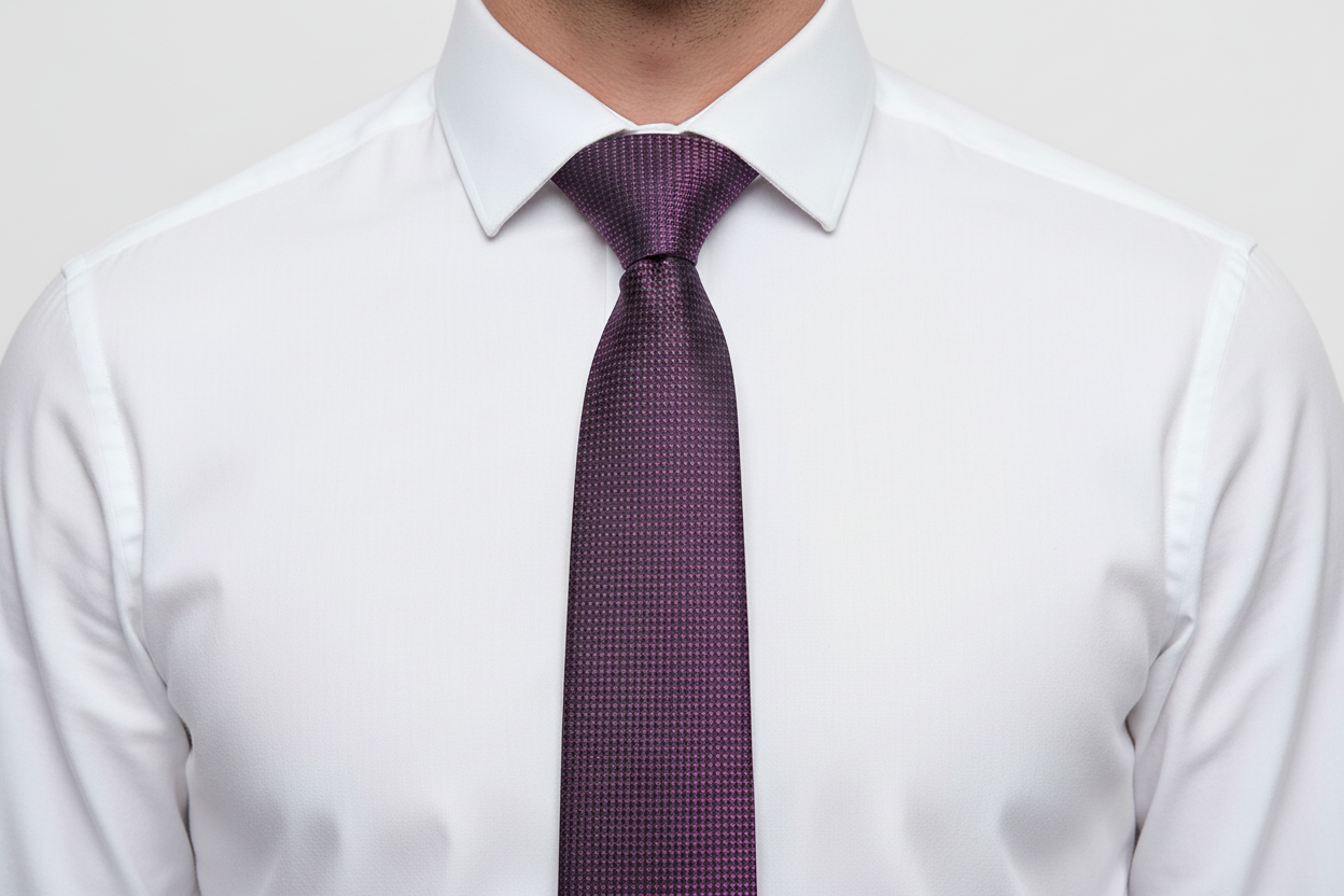 Regal Plum Micro-Texture Necktie