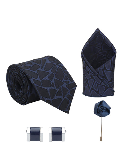 Kanthlangot Premium Gift Set of Necktie Pocket Square Cufflinks and Lapel Pin