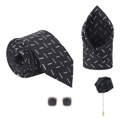 Kanthlangot Premium Gift Set of Necktie Pocket Square Cufflinks and Lapel Pin