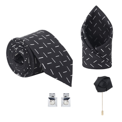 Kanthlangot Premium Gift Set of Necktie Pocket Square Cufflinks and Lapel Pin