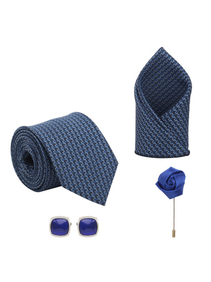 Kanthlangot Premium Gift Set of Necktie Pocket Square Cufflinks and Lapel Pin