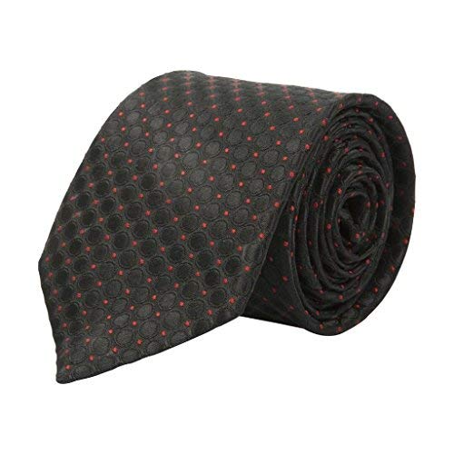 Kanthlangot Black Textured Circle Pattern Necktie