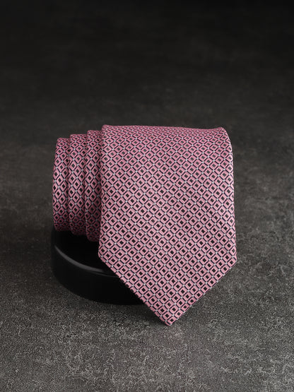 Kanthlangot Pink-Black Microfibre Necktie