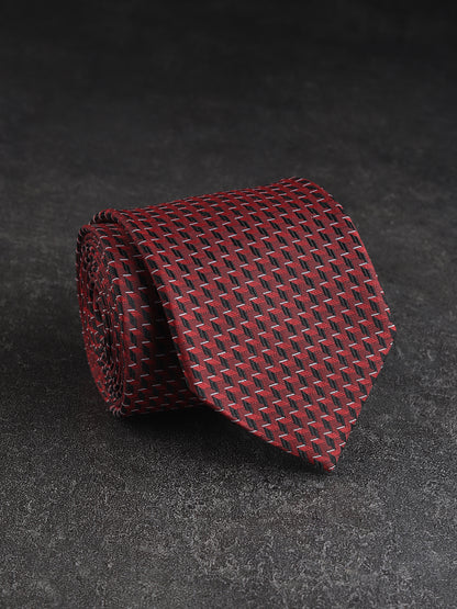 Kanthlangot Black Grid Pattern Necktie