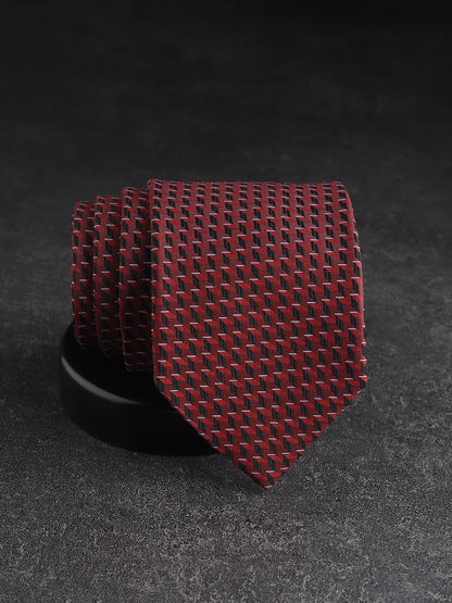 Kanthlangot Black Grid Pattern Necktie