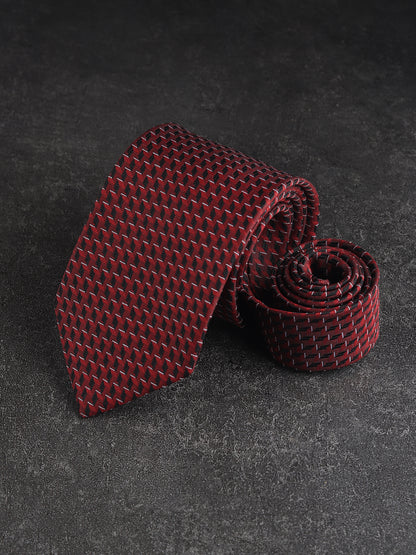 Kanthlangot Black Grid Pattern Necktie