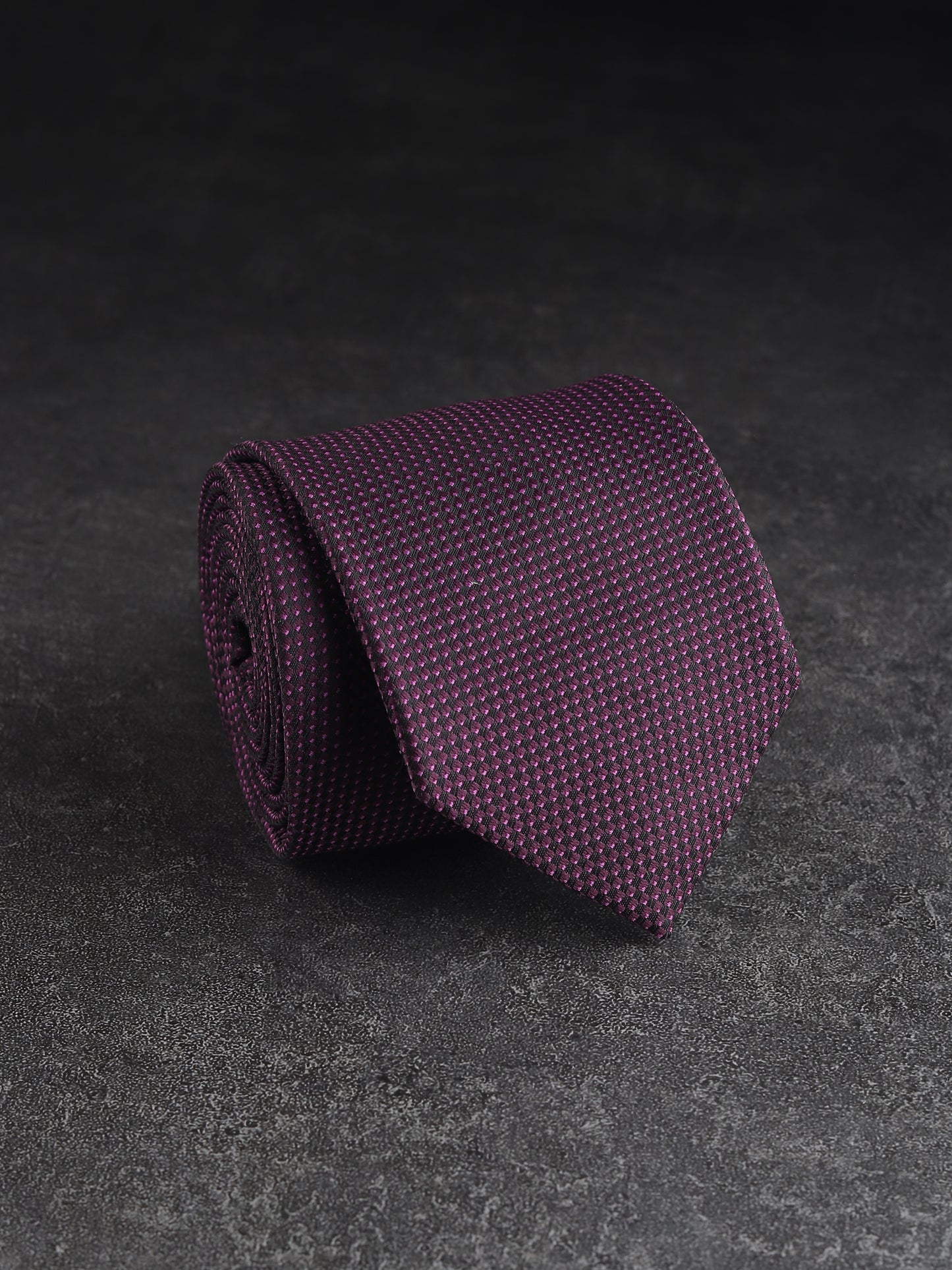 Regal Plum Micro-Texture Necktie