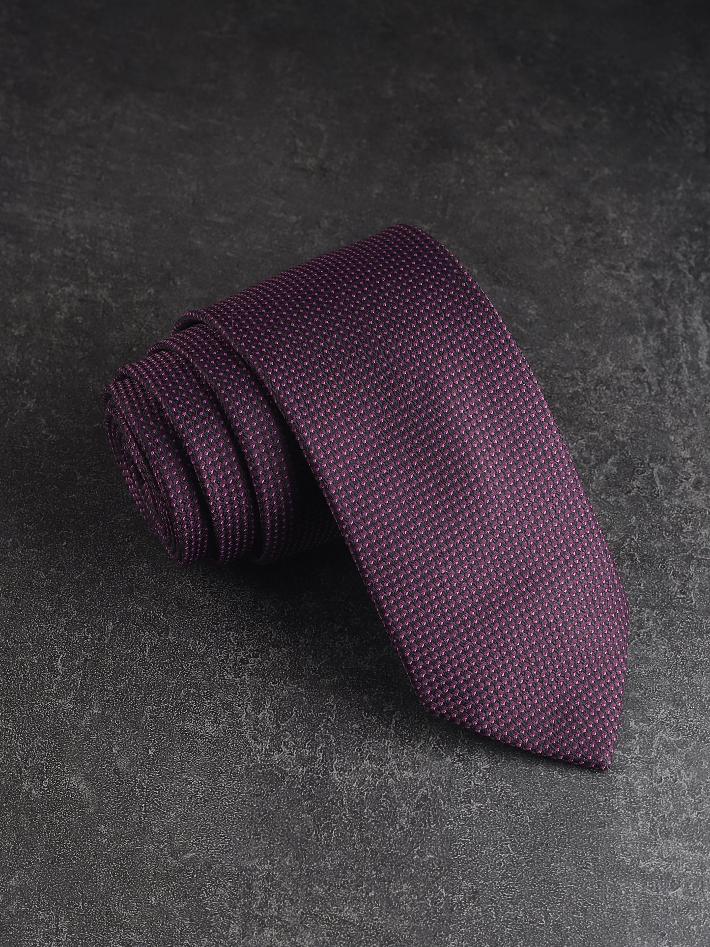 Regal Plum Micro-Texture Necktie