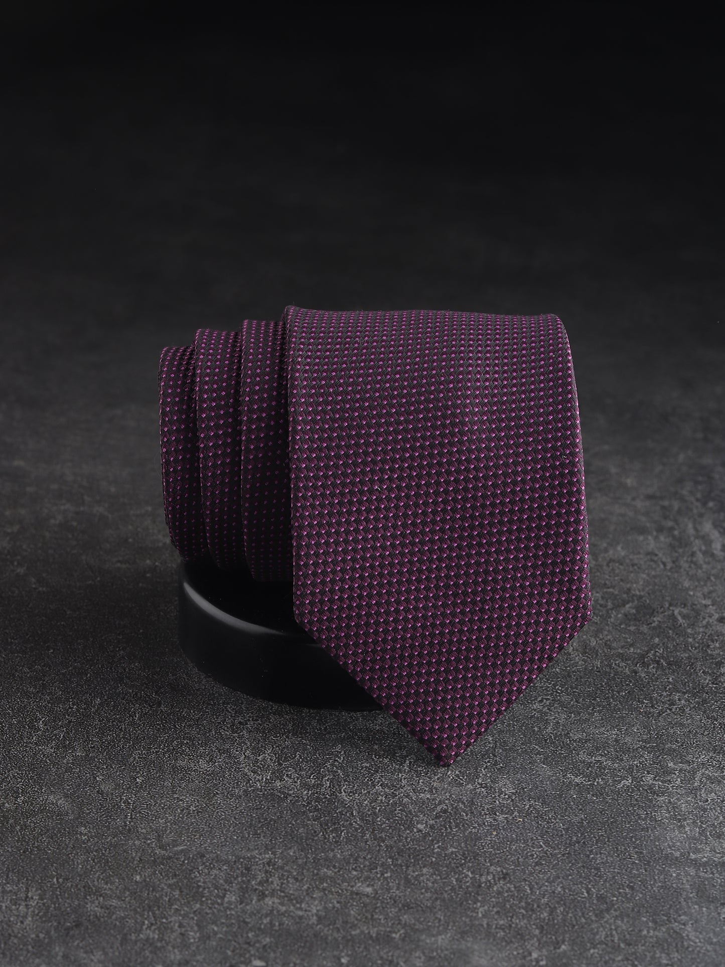 Regal Plum Micro-Texture Necktie