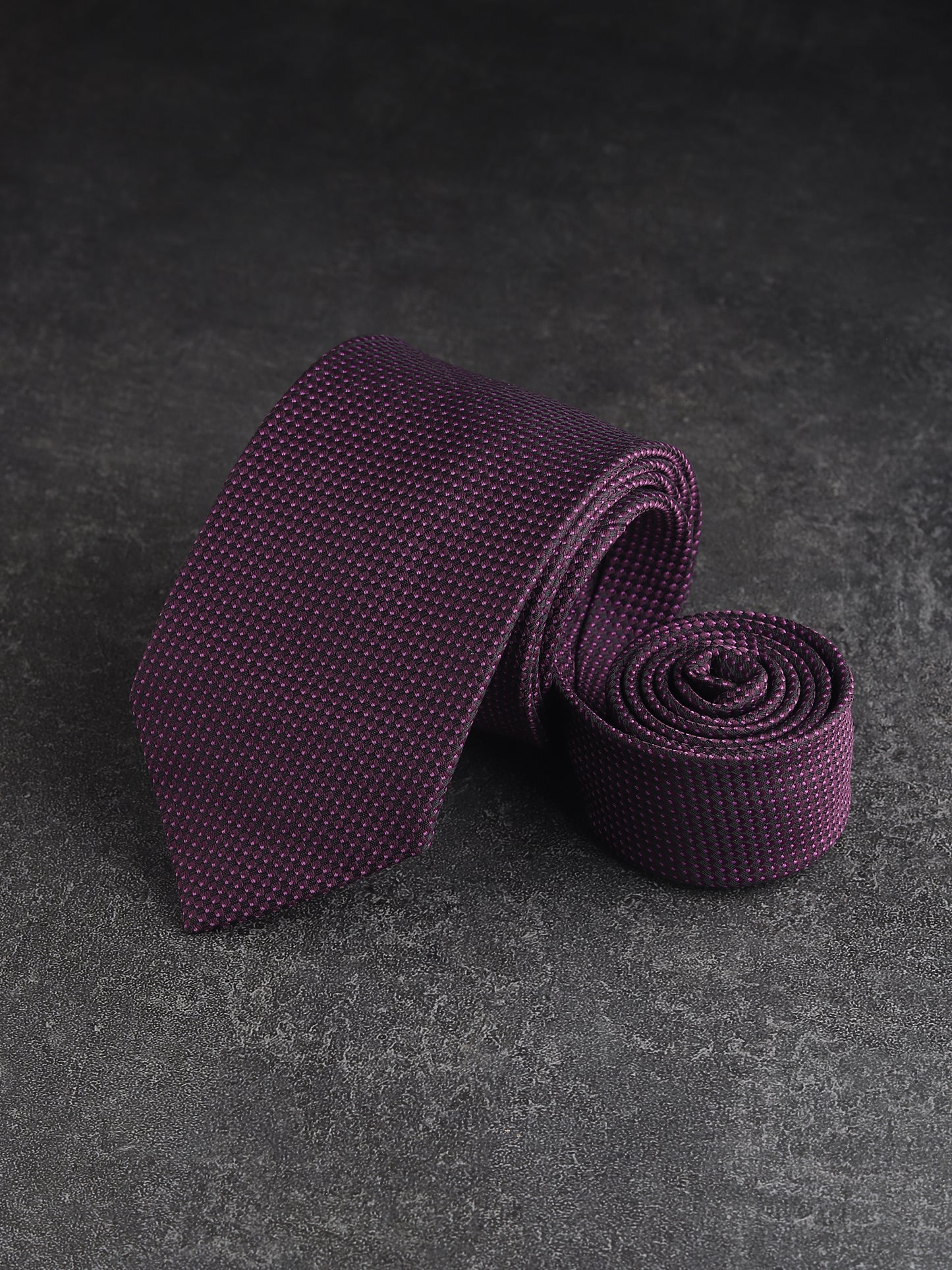 Regal Plum Micro-Texture Necktie