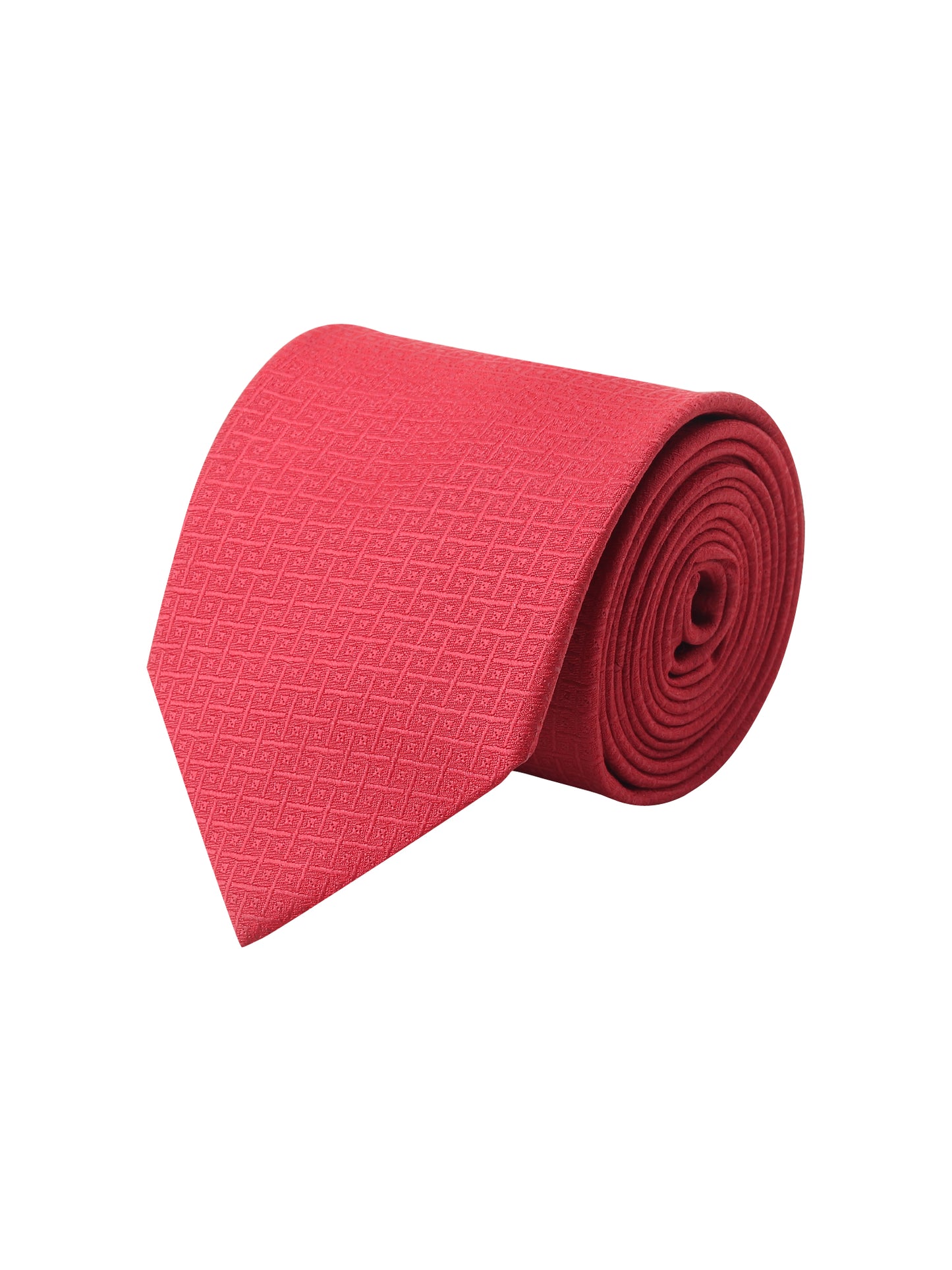 Kanthlangot Classic Red Textured Woven Necktie