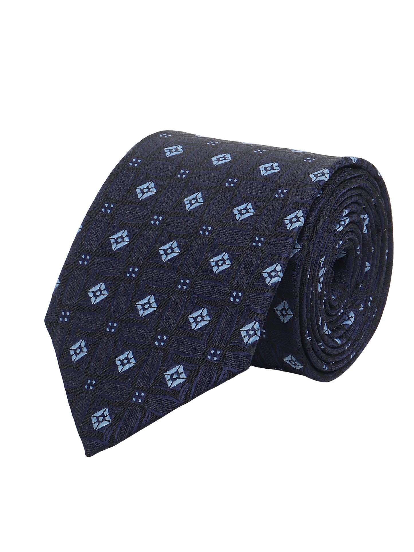 Kanthlangot Navy Blue Diamond Patterned Necktie