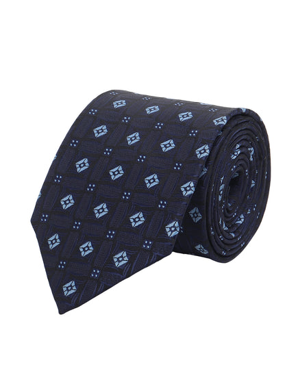 Kanthlangot Navy Blue Diamond Patterned Necktie