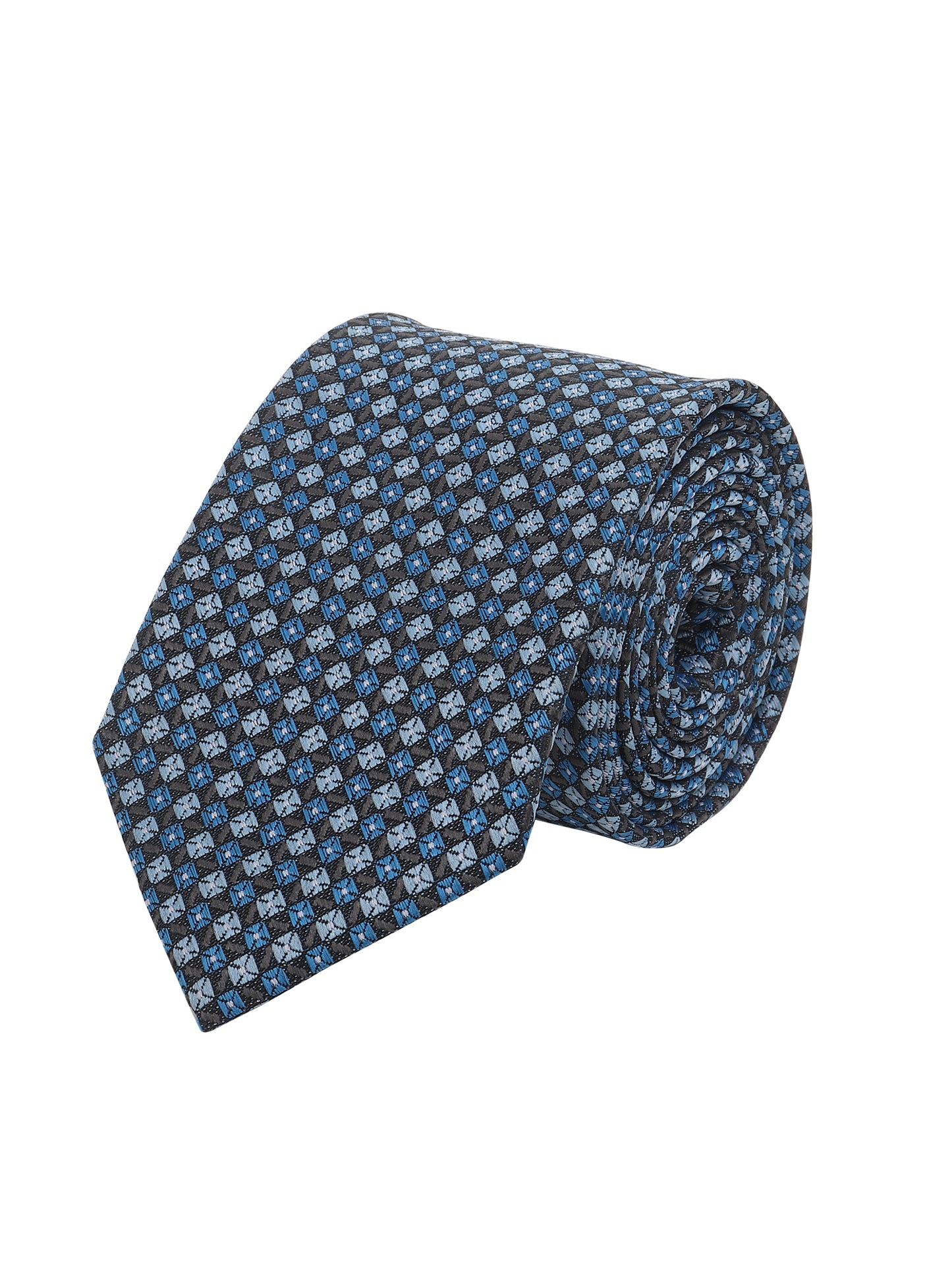Elegant navy tie set with royal blue barrel cufflinks. A signature Kanthlangot pick for modern Indian men who dress sharp for every occasion.