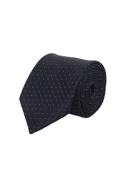 Kanthlangot Midnight Black Textured Necktie