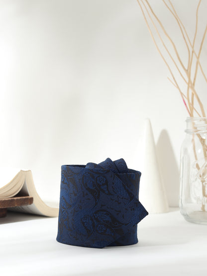 Kanthlangot Navy Blue & Black Necktie