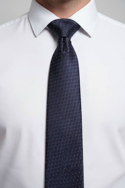Kanthlangot Midnight Black Textured Necktie