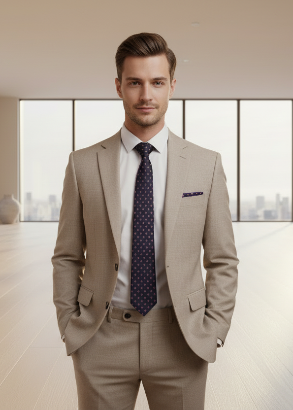 Kanthlangot Mens Purple Necktie