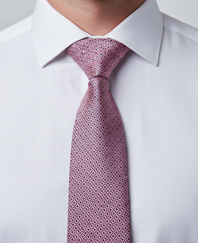 Kanthlangot Pink-Black Microfibre Necktie