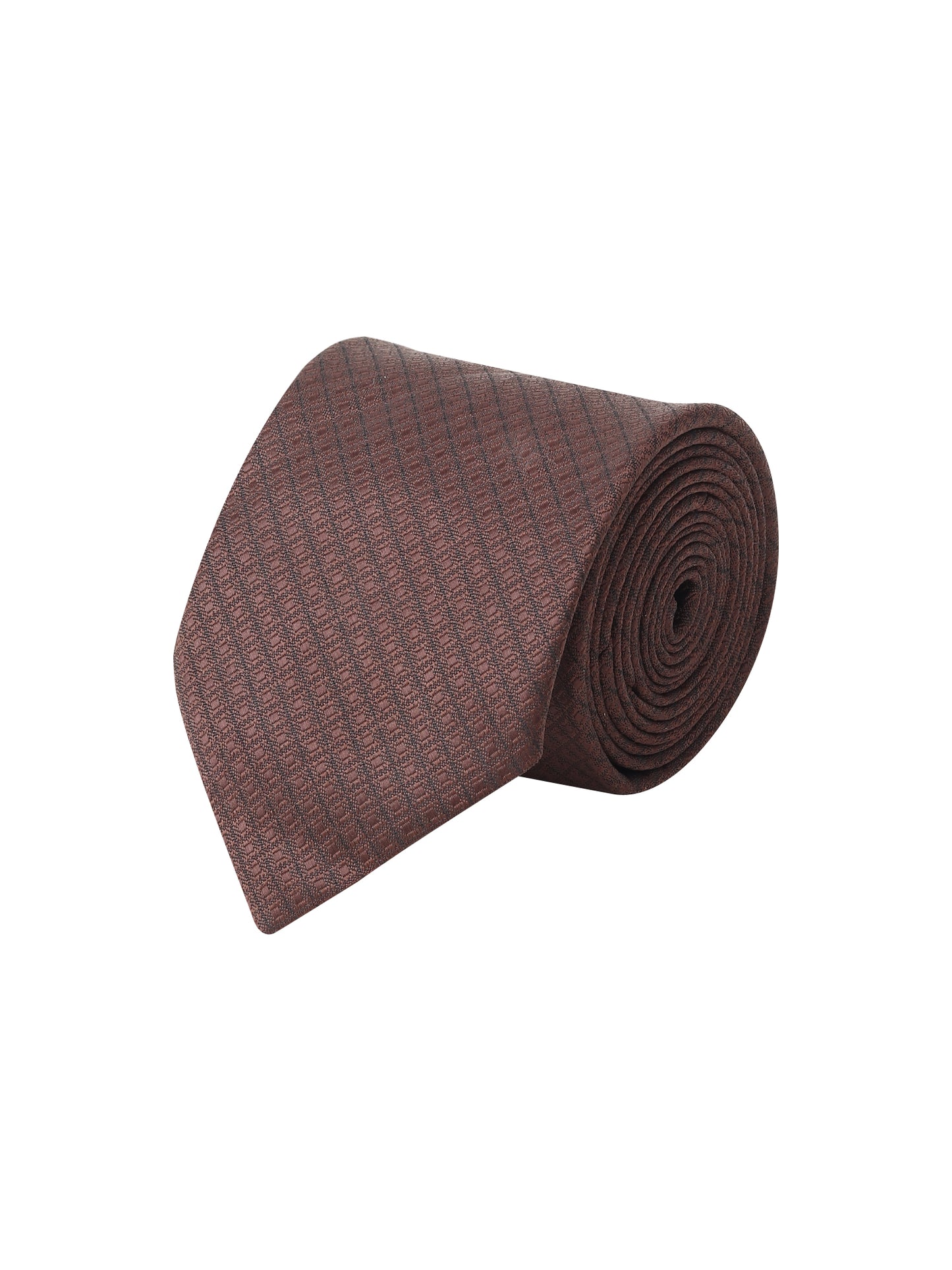 Kanthlangot Brown Textured Woven Necktie