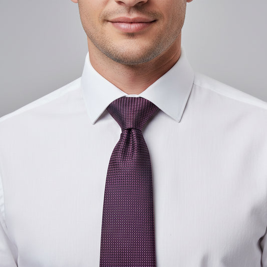 Regal Plum Micro-Texture Necktie