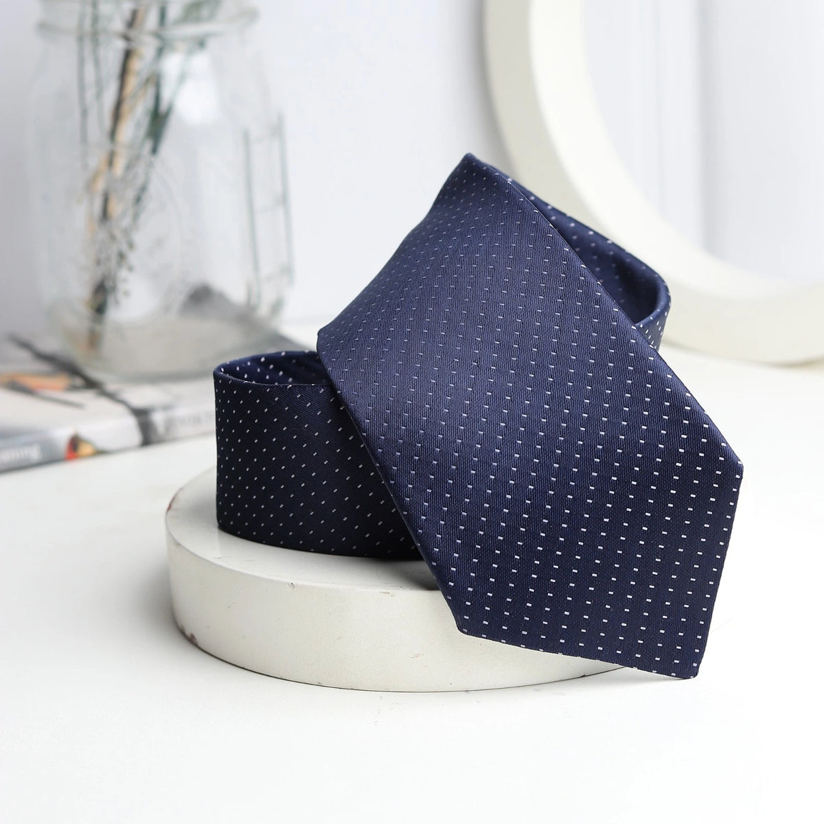 Kanthlangot Blue Microdot Mens Necktie