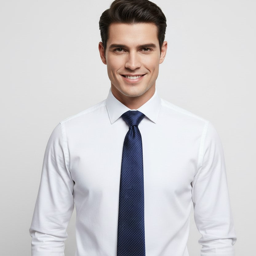 Kanthlangot Blue Microdot Mens Necktie