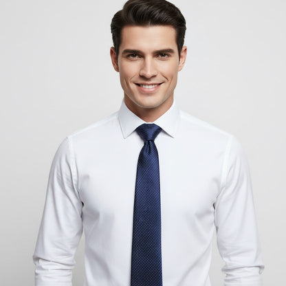 Kanthlangot Blue Microdot Mens Necktie