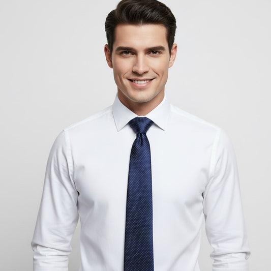 Kanthlangot Blue Microdot Mens Necktie