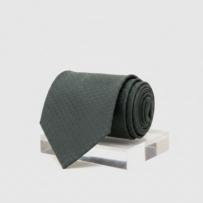 Kanthlangot Self Design Dark Green Necktie