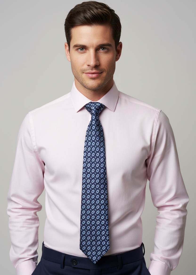 Kanthlangot Blue Microfibre Necktie