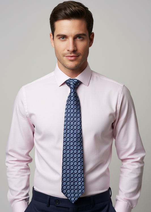 Kanthlangot Blue Microfibre Necktie