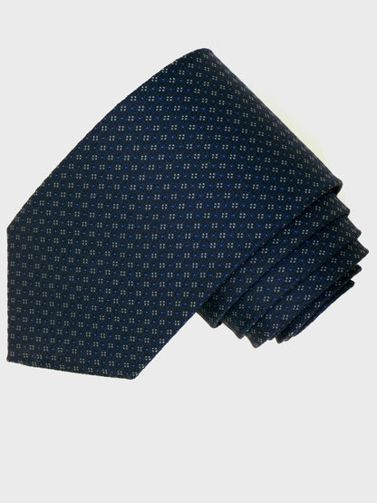 Kanthlangot Self Design Dark Blue Necktie