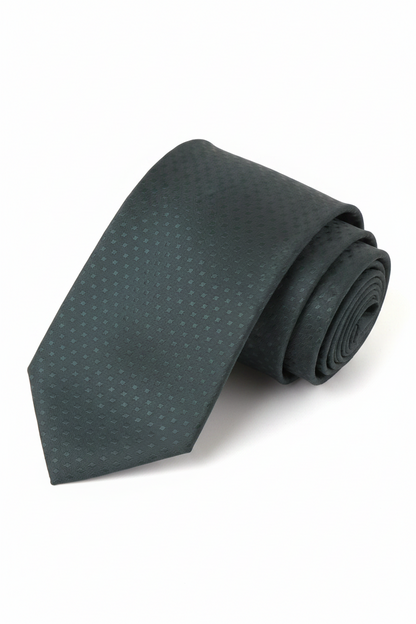 Kanthlangot Self Design Dark Green Necktie