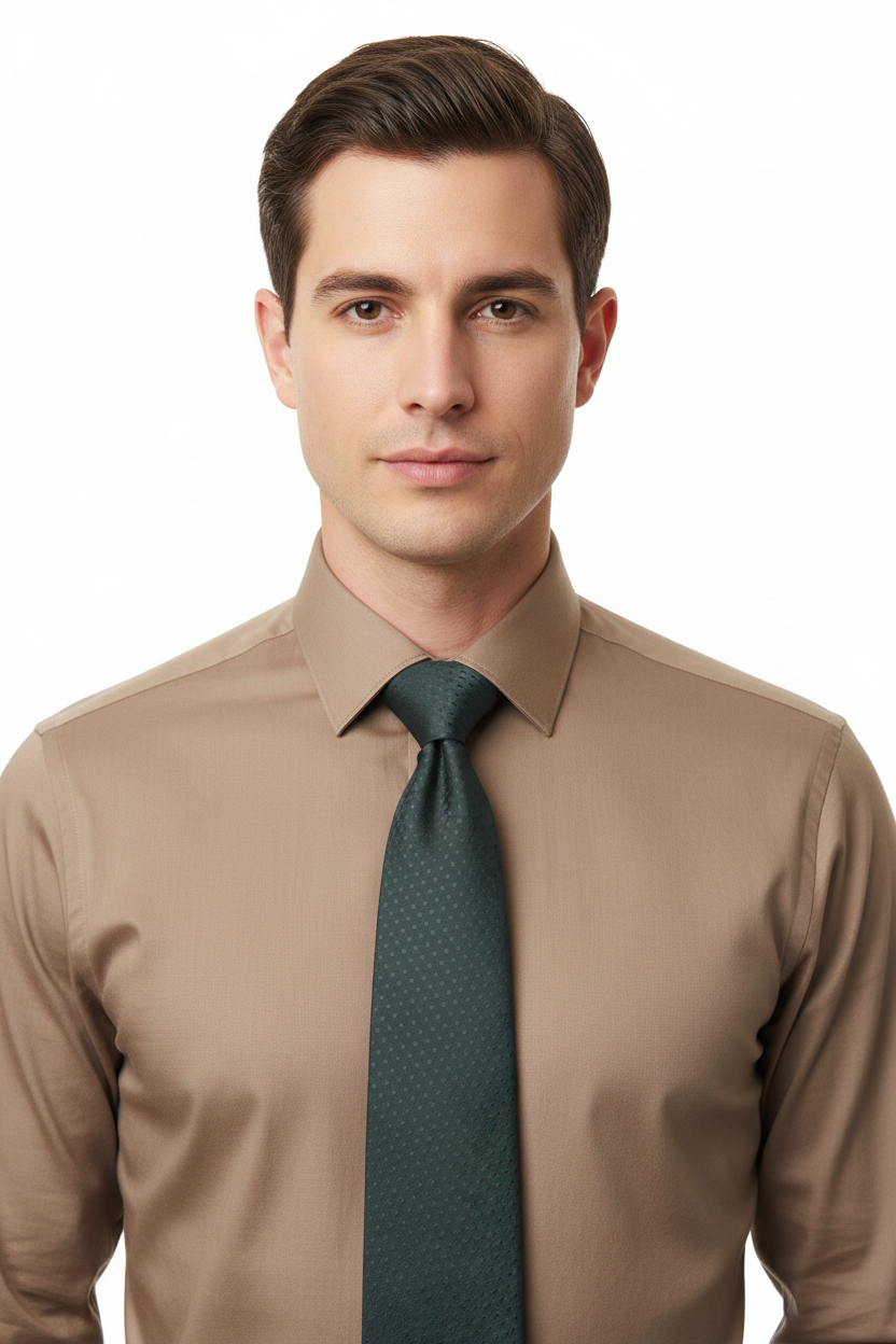 Kanthlangot Self Design Dark Green Necktie