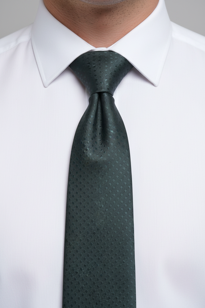 Kanthlangot Self Design Dark Green Necktie