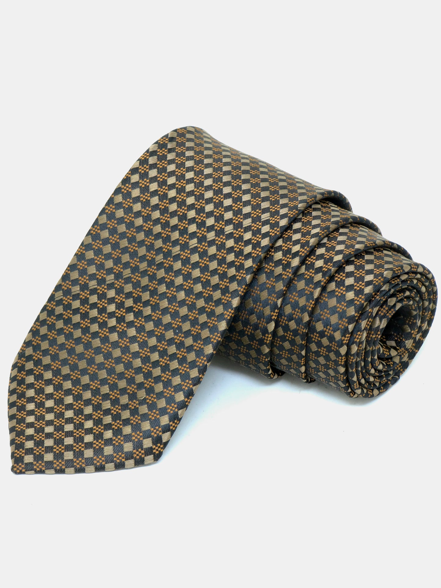Kanthlangot Self Design Brown Necktie